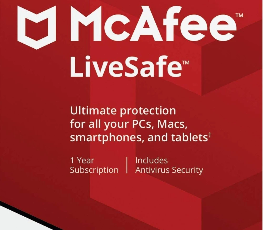 McAfee LiveSafe 2024 Activation Key (1 Year / Unlimited Devices)
