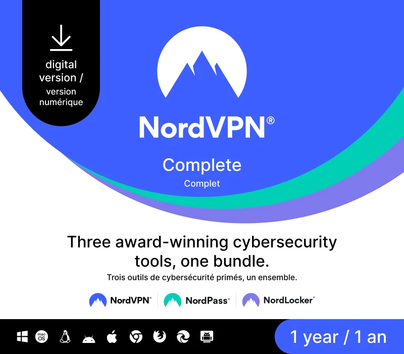 NordVPN Complete CA Activation Key (1 Year / 10 Devices)