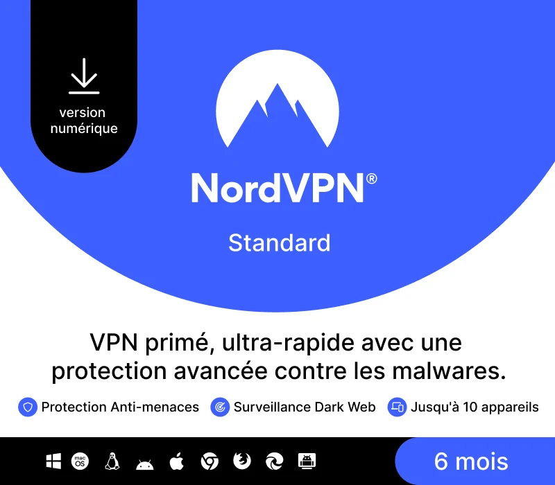 NordVPN Standard FR Activation Key (6 Months / 10 Devices)