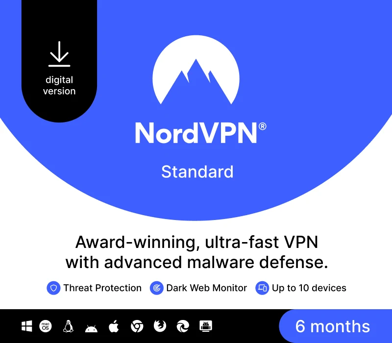 NordVPN Standard US Activation Key (6 Months / 10 Devices)